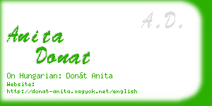 anita donat business card
